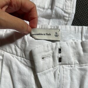 Abercrombie & Fitch Crisp White Trousers